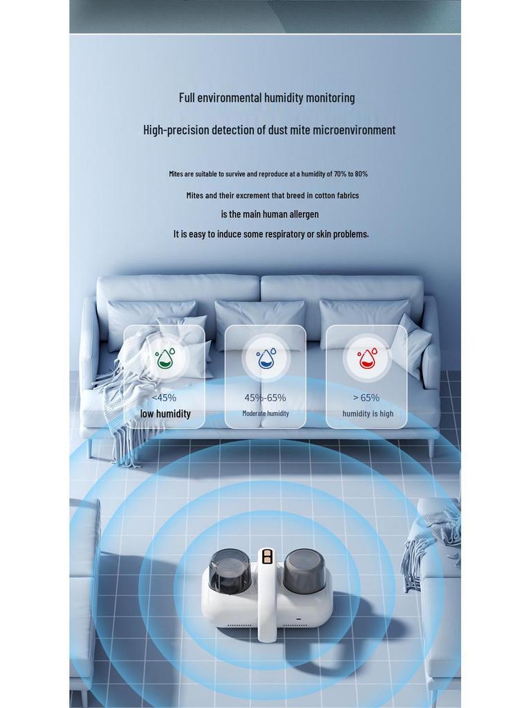 High-Suction Wireless UV Anti-Mite Vacuum Cleaner for Efficient Mite Removal and Sterilization