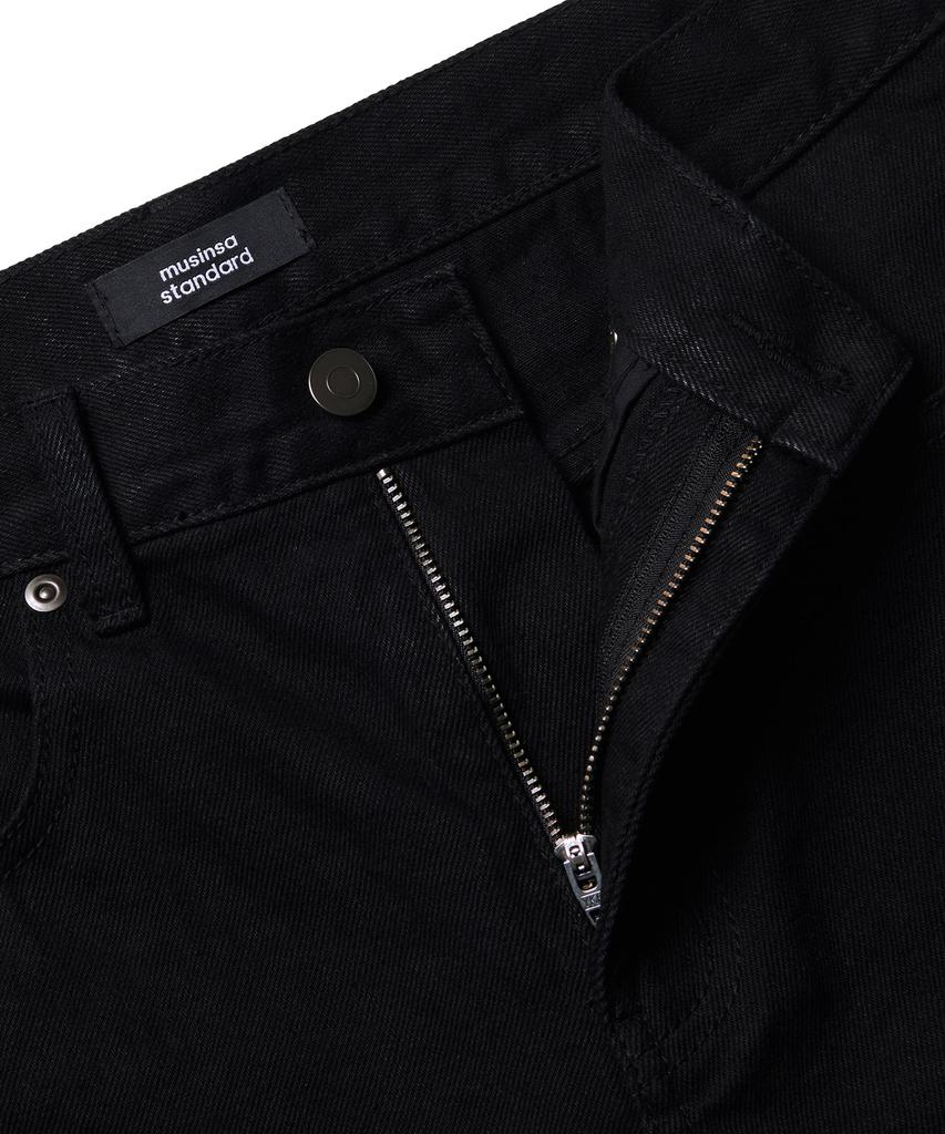 MUSINSA STANDARD Semi-Bootcut Denim Pants [Black]