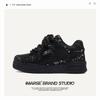 Destroy Aesthetics Splash Ink Series Street Small Black Shoes Hemp Rope Bread Shoes Versatile Board Shoes Couple Trendy Shoes
