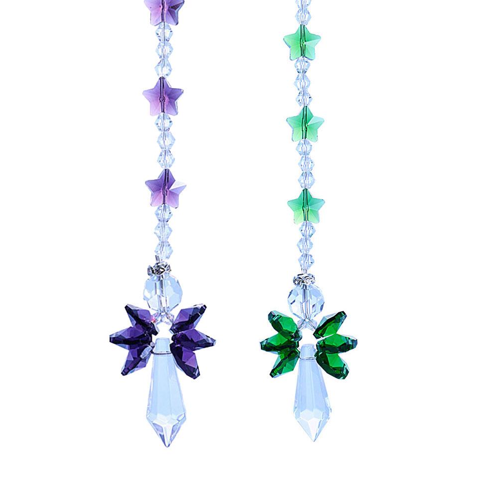 

Hanging Crystal Star Ornament Lightweight Clear Decor Indoor Art Projects DIY Jewelry Home Garden Wall Hanging Gifts Friends фиолетовый