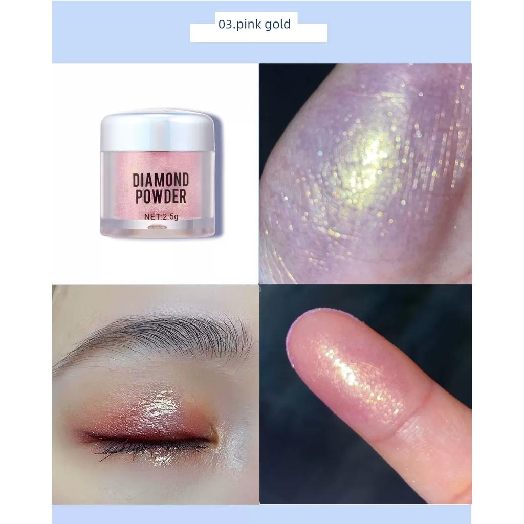 Red and Black Magic Diamond Glitter Powder, Sparkling Eyeshadow, Dazzling Diamond Powder, Ultra-Shiny Highlighter Powder