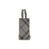 Burberry Check Removable Strap Nylon Tote Bag Shopping Tote Shoulder Handbag Mini Women's Gray