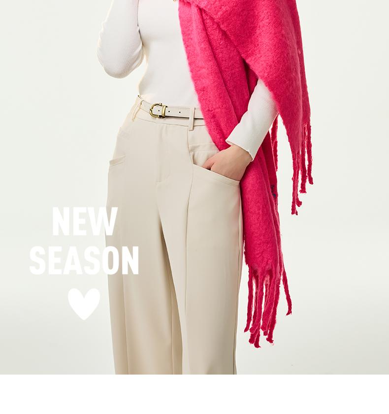 ELLE Women's New Autumn and Winter Premium Thickened and Velvet Large Size Shawl Warm Neck Scarf