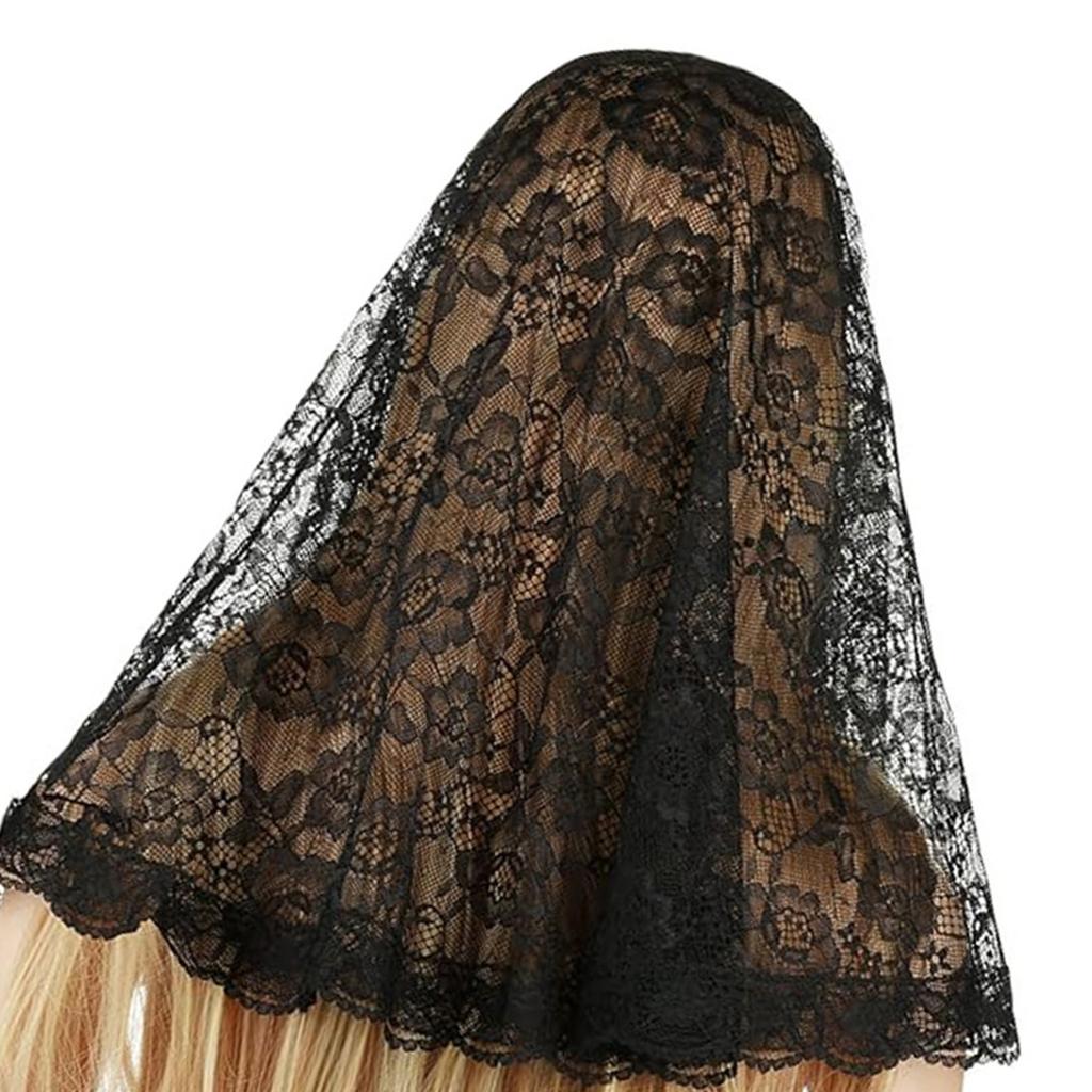 Welon Ślubny Panna Młoda Wyszukana Koronka Kwiatowa Mantilla Krótki Wieczór Panieński Welon Panny Młodej Party Szalik na Głowę Nakrycie Głowy