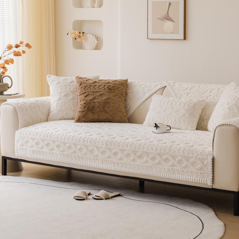 Plush Thickened Sofa Cushion Autumn And Winter New  High-End Non-Slip Sofa Cover Four-Season Universal Sofa Cover