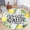 Vintage Lemonade Round Rug Retro Print Floor Mat for Living Room Patio Nostalgic Home Decor Carpet