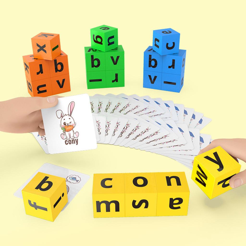 Fun Word Puzzle For Children - Matching English Letters For Ages 3-6 Years Old - Early Education Product