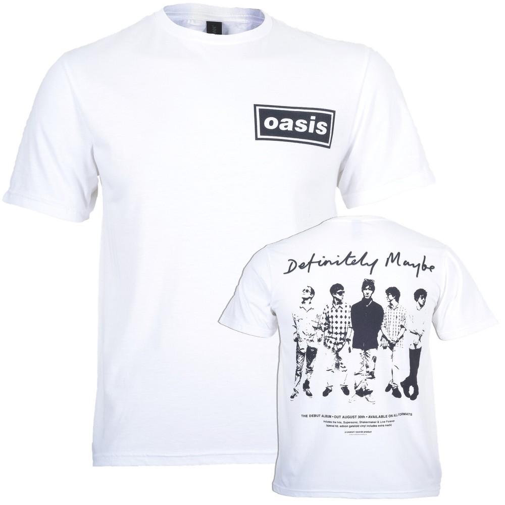 

Oasis T Shirt Definitely Maybe Promo Official Reunion Tour 2025 New White 17 XL