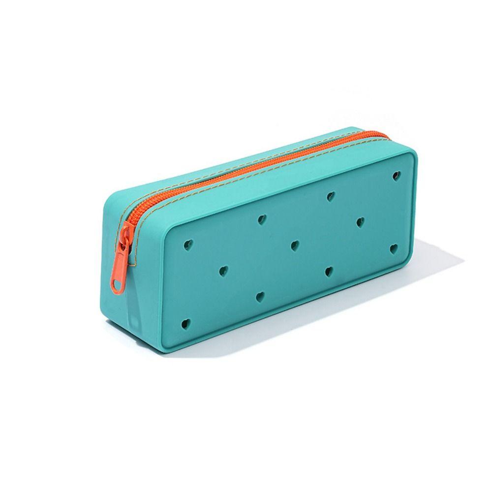 Waterproof Silicone Pencil Case Breathable Stationery Storage Bag Cute Makeup Organizer  Office