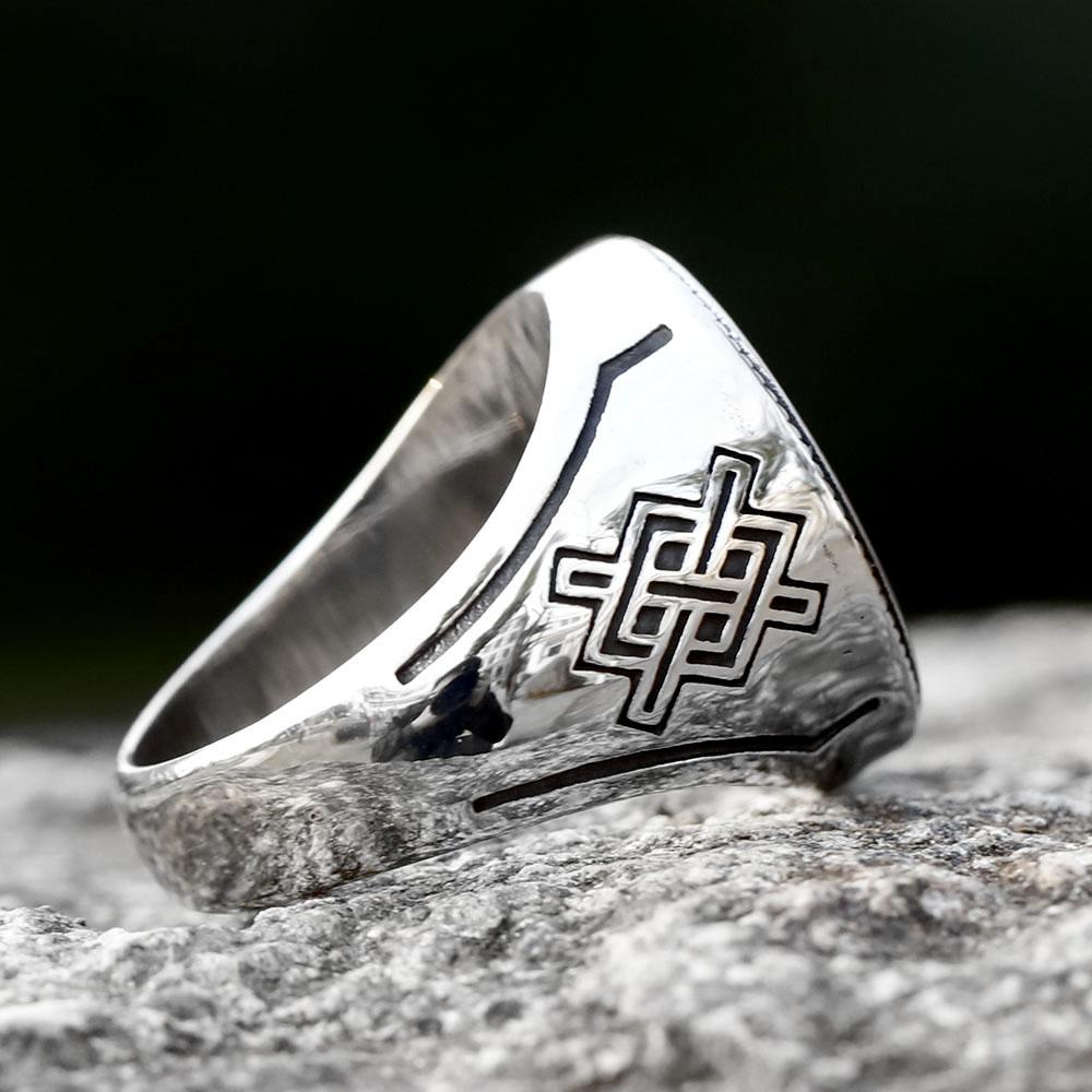 2023 Men's 316L stainless steel Viking Vegvisir Ring For Men  Amulet Scandinavn Jewelry free shipping