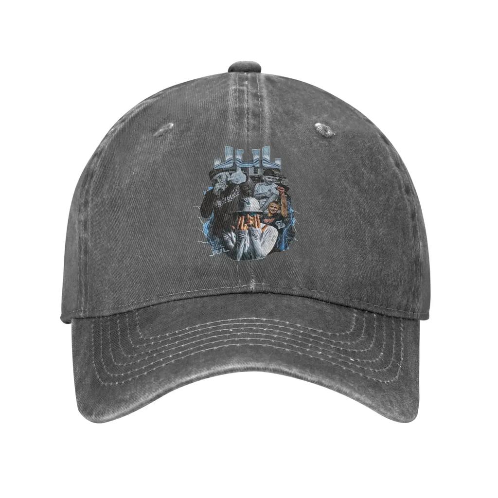 Ajul Sign Baseball Cap Vintage Distressed Denim Washed Music Sun Cap Unisex Style Outdoor Activities Adjustable Hats Cap