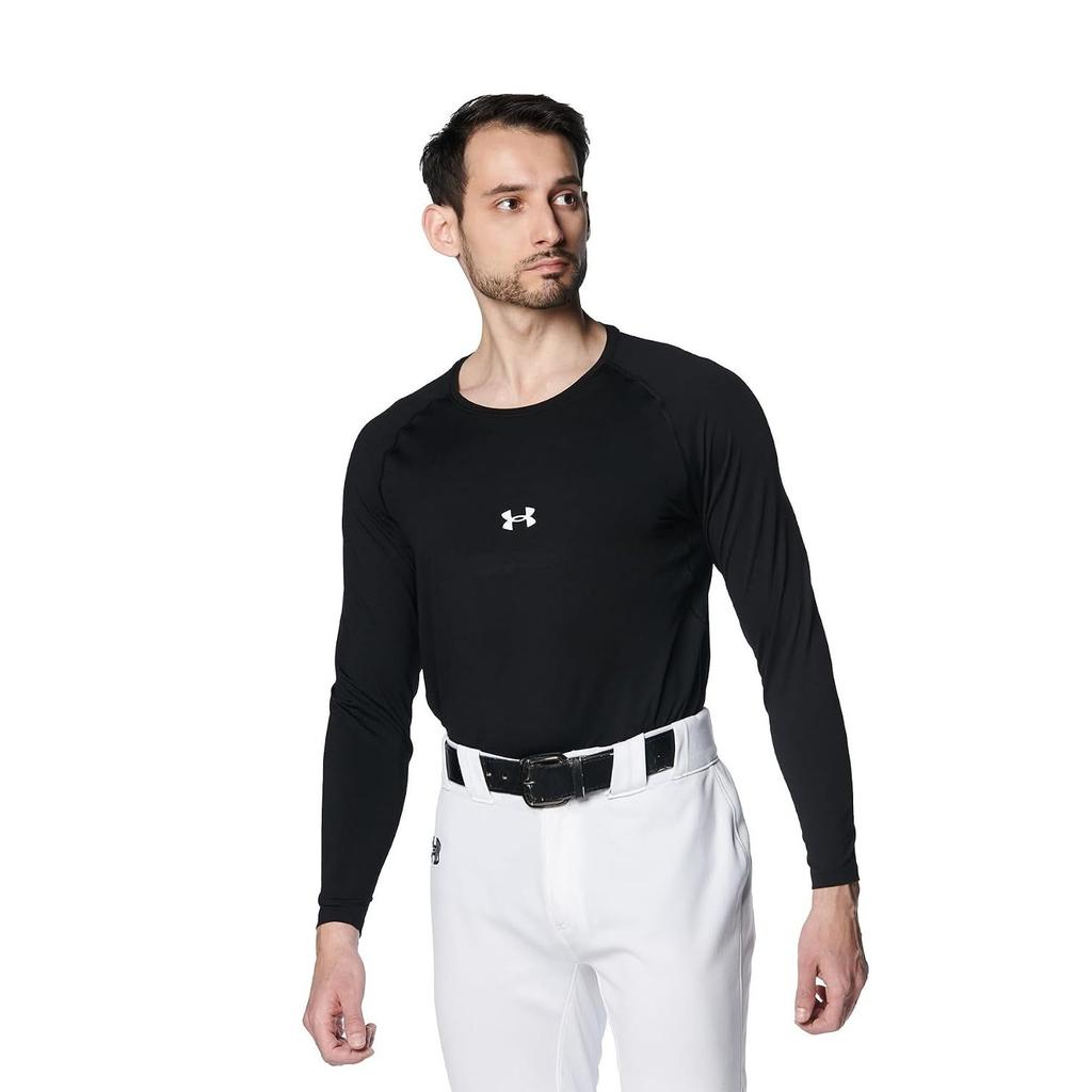 Under Armour Training Base Layer UA HeatGear Comfort Fitted Long Sleeve Crew Neck Shirt Mens