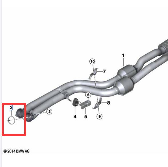 BMW 4 Series/F80/82/83 Exhaust Pipe Interface Gasket - 1830 7851 168/18307851168