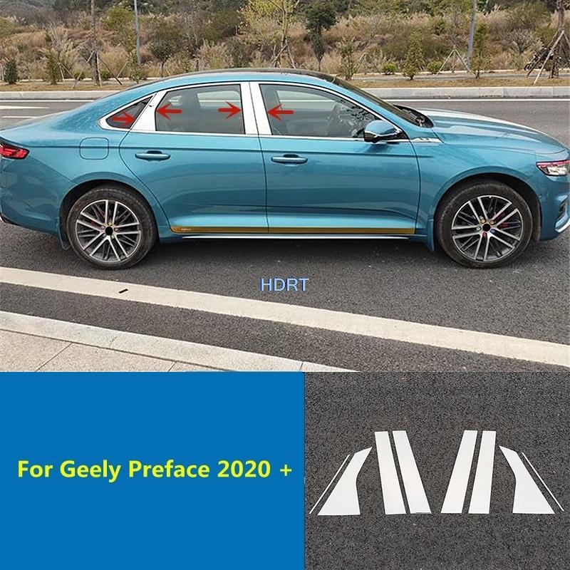 For Geely Preface  + Car Styling Protector Decoration Accessories Window Center Column Middle Pillar Post Cover Trim Sticker