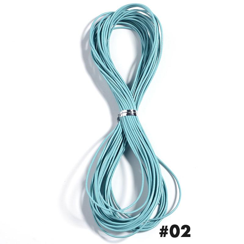 10 Yard Genuine Leather Cord Dia 1.5mm Colored Round Leather Rope For DIY Handmade Leather Craft Materials Jewelry Accessories