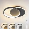 Plafonnier LED - NETTLIFE - Plat Rond 41 cm 35W - Dimmable - Télécommande incl. - Noir