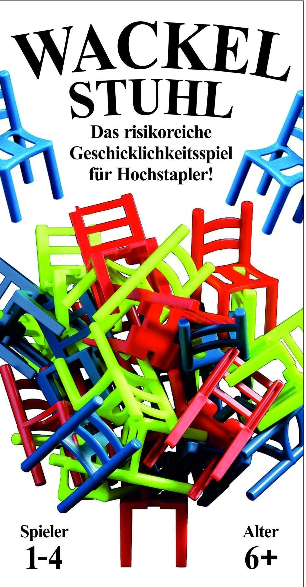 

Das risikoreiche Geschicklichkeitsspiel Wackelstuhl für Hochstapler.