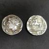 Silberne griechische Münzen Antikes Handwerk Versilbertes Kupfer Gebrauchte Silberdollar Antike Münzsammlung