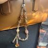Vintage Phone Strap Beaded Pendant Women Elegant Luxury Short Anti-Loss Camera Chain Mobile Lanyard