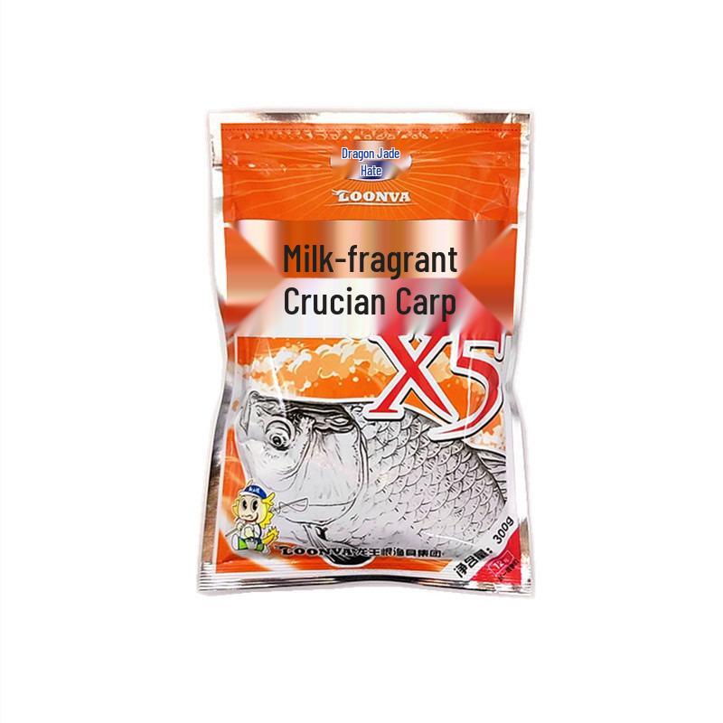 Dragon King X5 Milk-Scented Red Worm Bait for Wild Fishing – 60 Bags (300g) Perfect for Crucian, Carp, Grass Carp, and Bream.