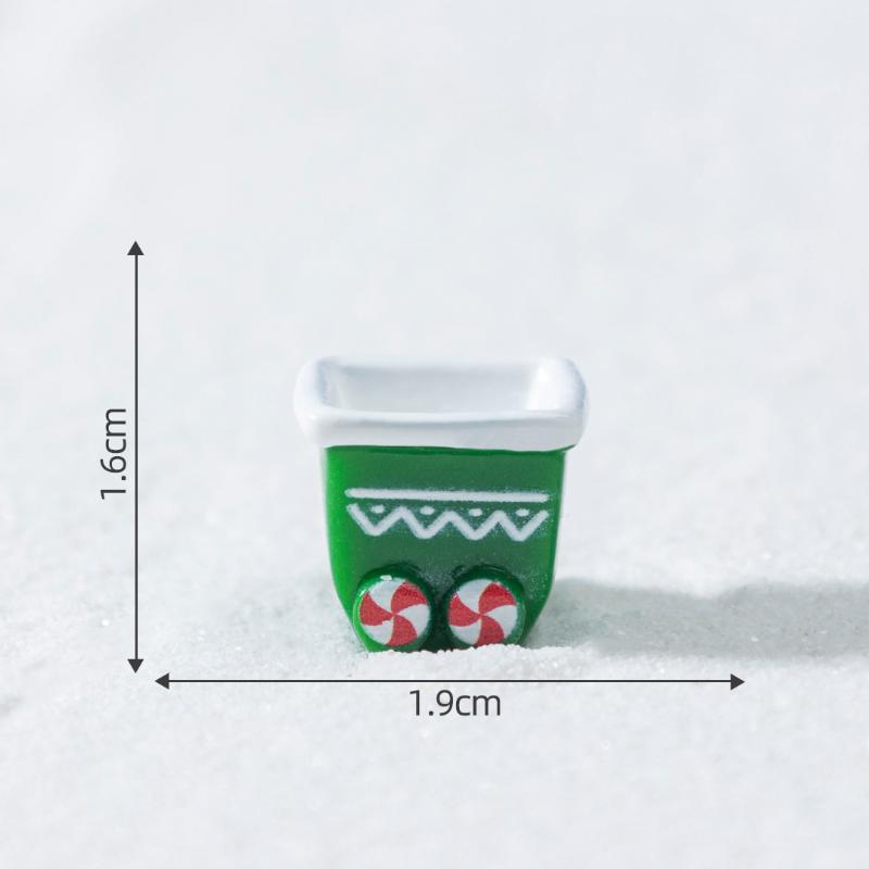 1/4Pcs Christmas Tree Santa Claus Snowman Elk Penguin Bell Miniature Landscape Ornaments Home New Year Xmas Doll House Decor