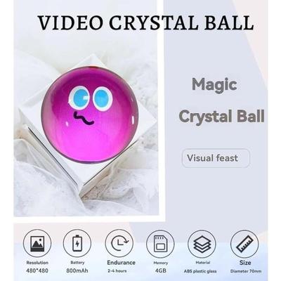 Boule de Cristal Vidéo 2,7 Pouces Boule Vidéo Mémoire Vidéos Téléchargeables Sphère Pour Enfants Adultes Célébration Anniversaire Nuit de Mariage