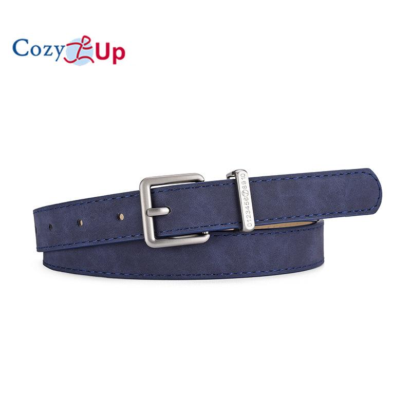 Frosted Pin Buckle Jeans Belt Women's Dress All-match Decorative PU Thin Belt