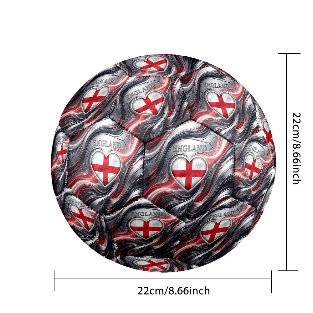 England Football Printed Size 5 Soccer Ball Wear Resistant Standard Adult Training Football Fan Gift for Indoor Outdoor Match Sports
