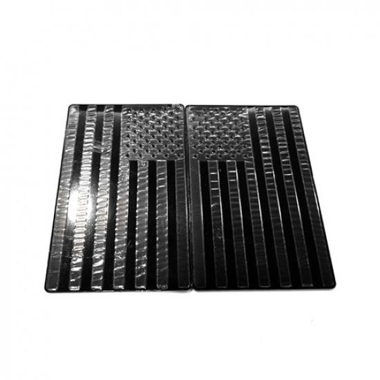 2PCS Metal USA Flag Sticker American Car Truck Decal Emblem Black
