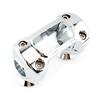 Black Chic And Chrome Handlebar Lowering Blocks Perfect For Dyna Fat Bob Cvo Bikes
