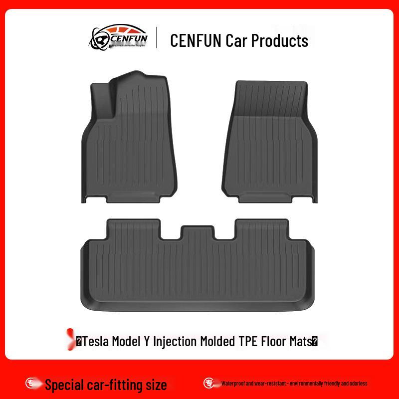 Tesla Model 3/Y Injection Molded Floor Mats - Original Trunk Mat for Left and Right-Hand Drive.