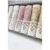 Guipure Satin Embroidered Patterned Boxed Luxury Dowery 50x90 6 Pcs Hand Face Towel Set