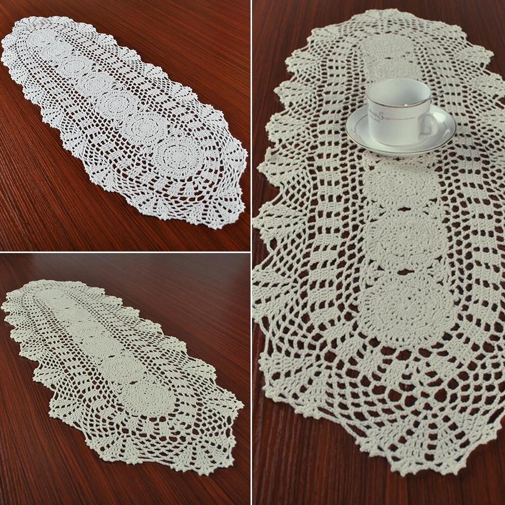 Baumwoll-Tischläufer Blumendecke Ovaler Esstisch