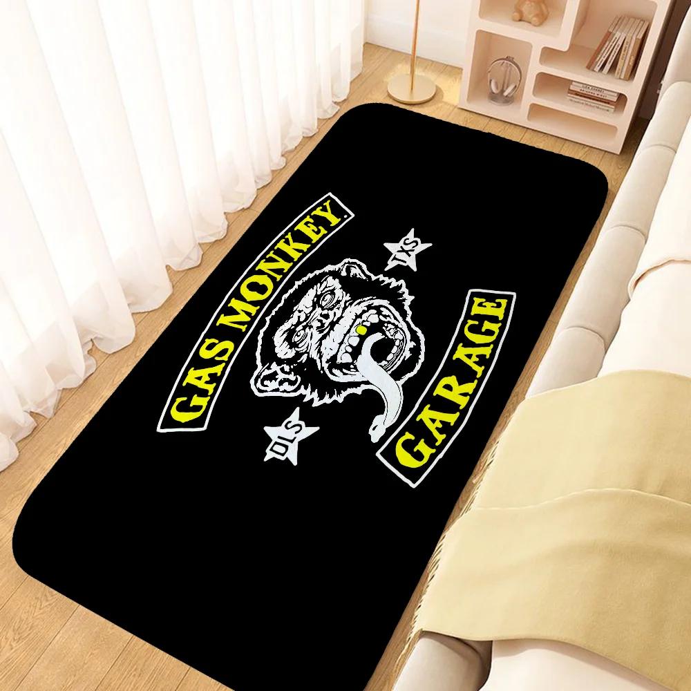 G-Gas Monkey Decor Carpets for Living Room Non-slip Rug Welcome Rugs Home Bedroom Bedside Soft Floor Mat Kitchen Front Doormat