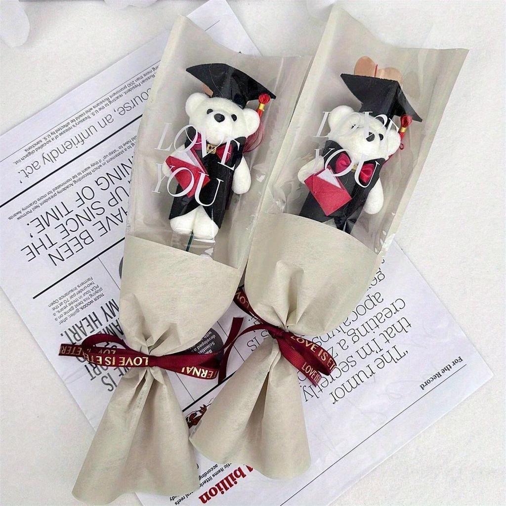 1pc Graduation Season Cartoon Bouquet Bear Teacher's Day Gift Dr. Bear