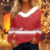 Dámské košile s dlouhým rukávem Roztomilé topy Vánoční potisky Trička Blůzy Ležérní Nadměrné velikosti Základní topy Pulovr