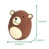 Chiwava Squeaky Latex Dog Funny Brown Bear Pet Interactive Play for Small and Medium Dogs 4-Piece Toys, Set,