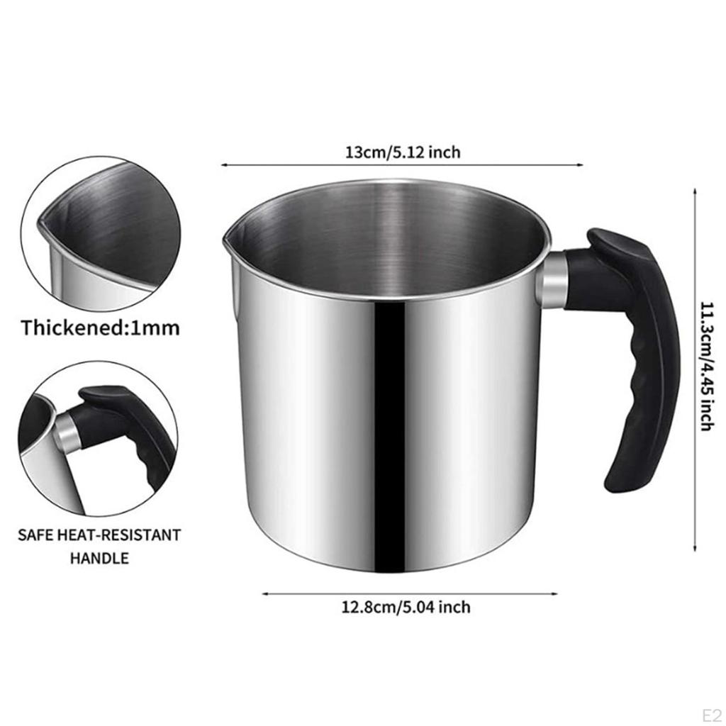 Candle Making Pouring Pot Wax Melting 1.3L Handle Business Heat Resistant Portable