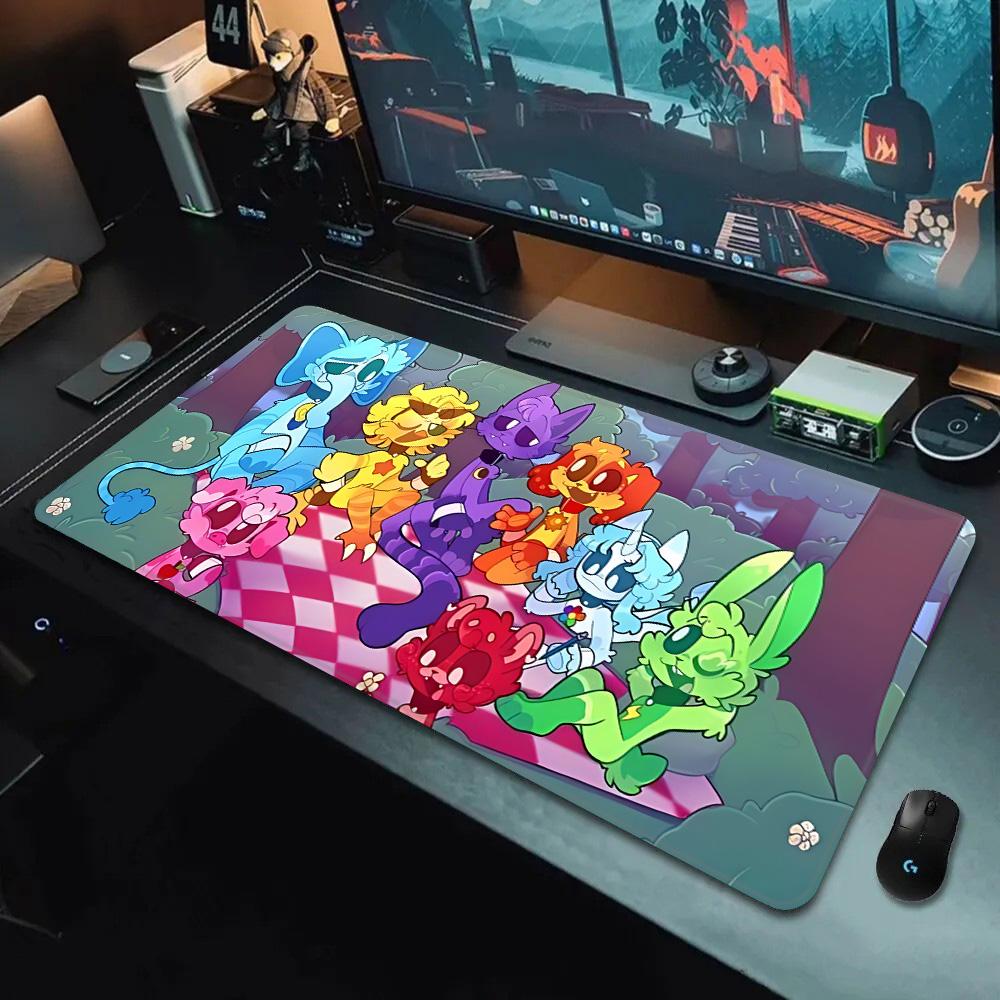 Mousepad HD Printing  Cute Smilings Critters Computer Gamers Locking Edge Nonslip Mouse Pad XXLxcm Keyboard PC Desk Pad