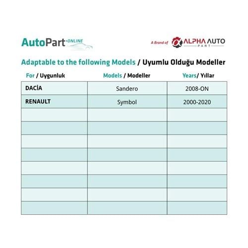 Front Bumper Mounting Spot for Renault Symbol, Dacia Sandero - LEFT