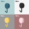 10/20/40PCS Self Adhesive Wall Hook Strong Without Drilling Coat Bag Bathroom Door Kitchen Towel Hooks Home Storage Accessories