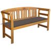 Day and Night - Day and Night Garden Bench with Cushion Solid Acacia Wood 157 Cm