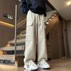 Retro Splicing Design Overalls Men's Spring New Pure Cotton Multi-pocket Loose Casual Straight Trousers