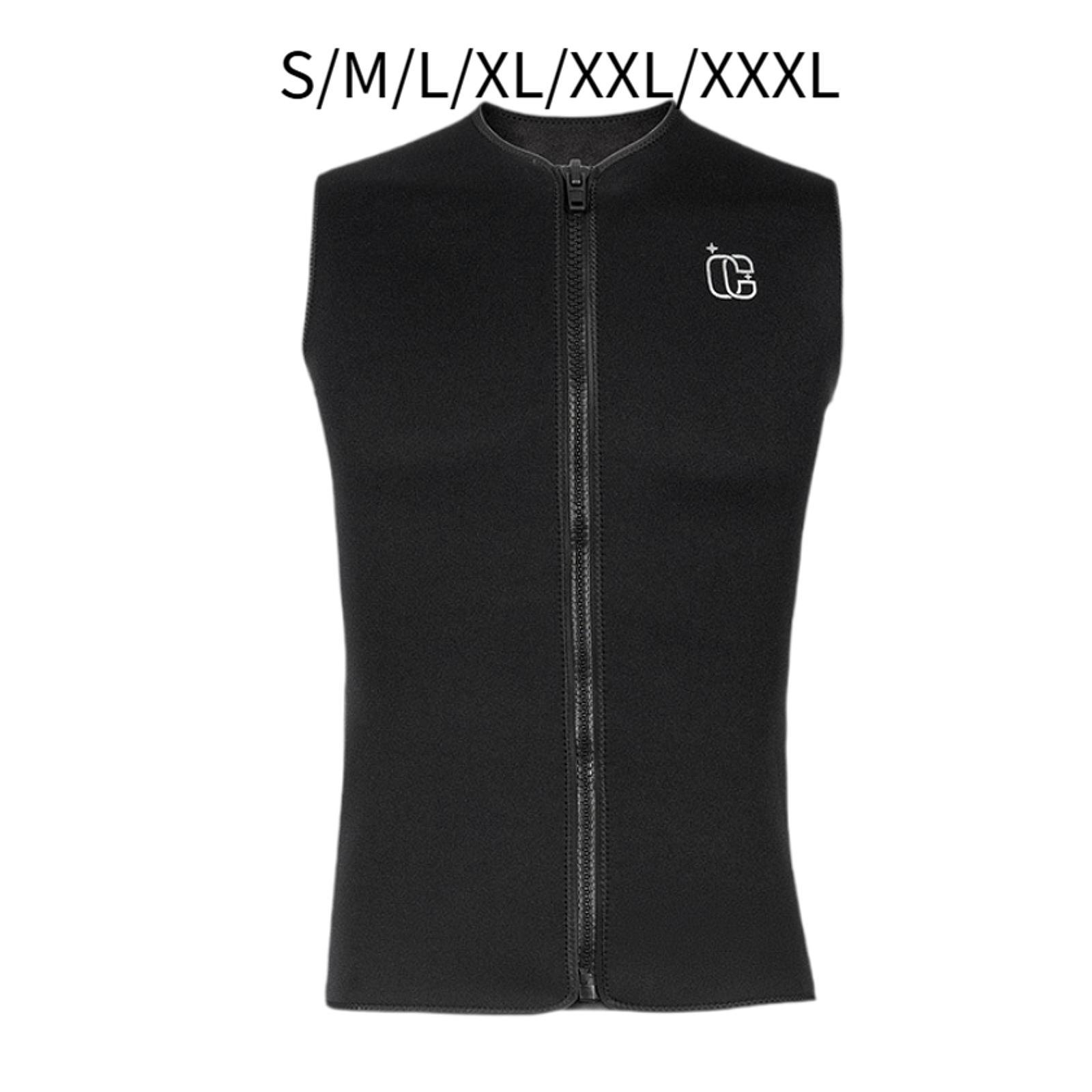 

Wetsuit Top for Men Sleeveless Jacket Swim Vest Keep Warm Snorkeling Vest Thermal 3mm Neoprene for Surfing Sailing Boating S