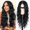 European & American Fashion: Highlighted Long Curly Lace Front Wig with Big Wave Style