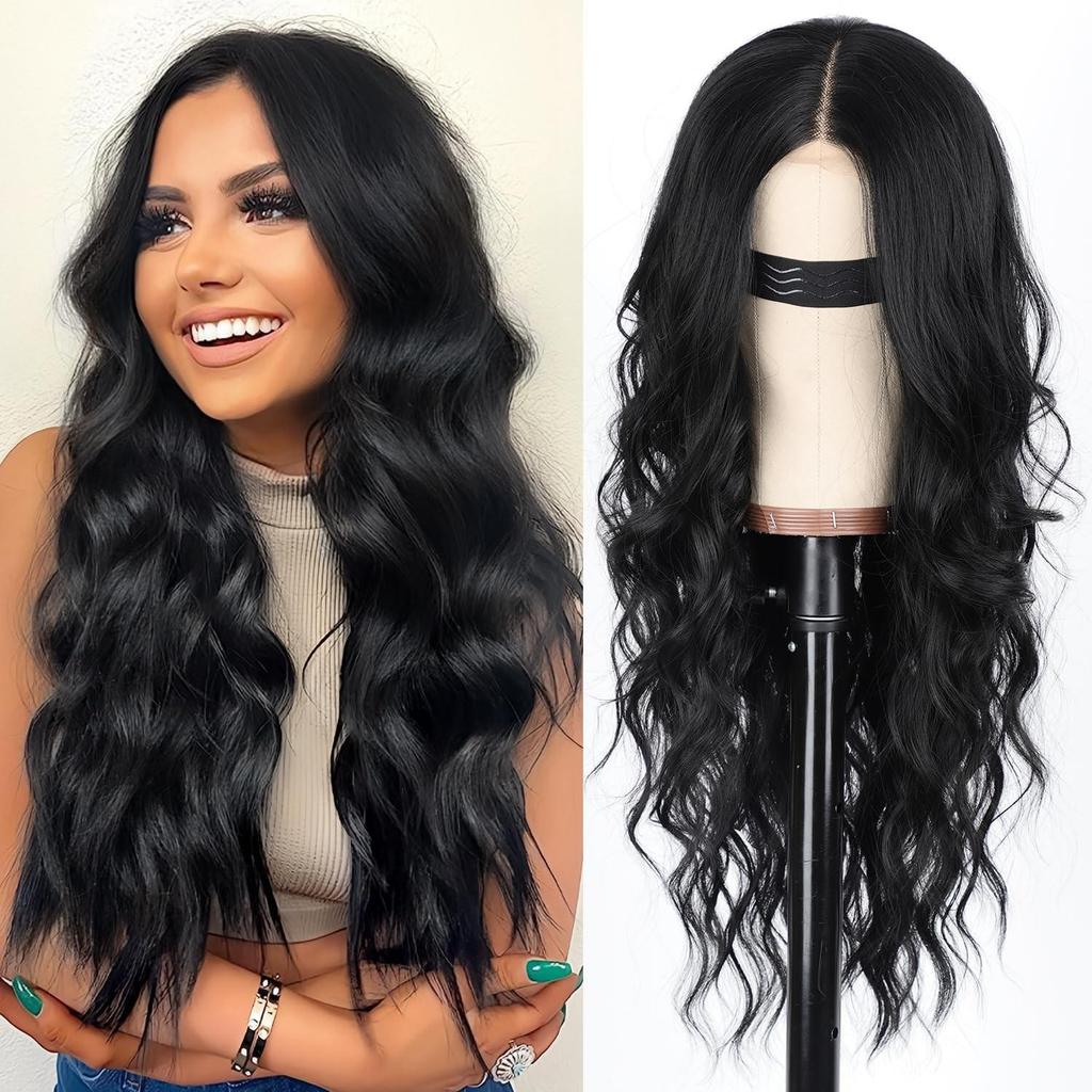 European & American Fashion: Highlighted Long Curly Lace Front Wig with Big Wave Style