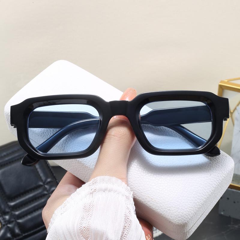 Fashionable Protective Glasses Square Sunglasses for Men ladies UV400 Shades Vintage Blue Tea Punk Fashion Sun Glasses