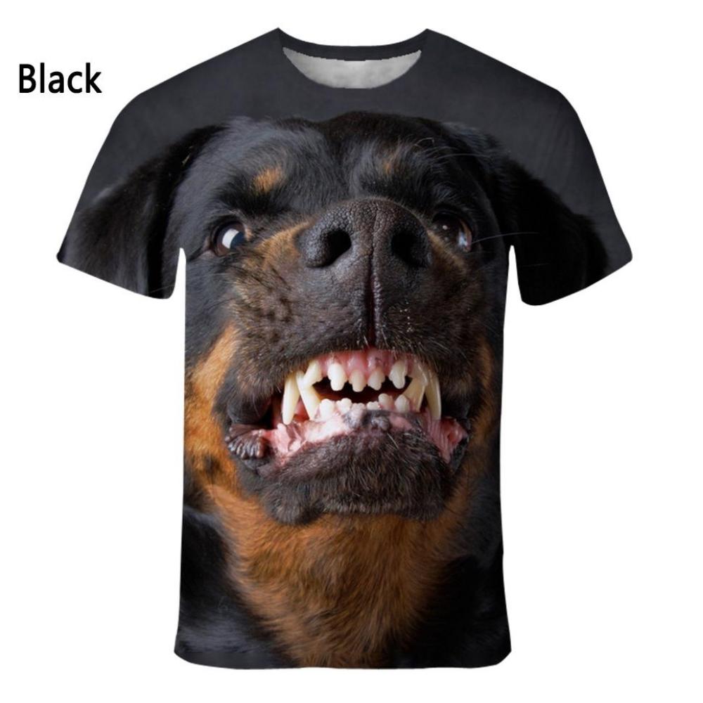 Nueva Moda Camiseta con Estampado 3D de Cara de Animal para Hombre y Mujer Verano Casual Manga Corta Mono Perro Gato León Camiseta con Estampado de Animales