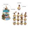 Moana Birthday Decorations Party Set, Moana Character, Disney Animation, 3 Cute Kids Girls Blue Pink Ocean Balloons Happy Birthday Garland Cake