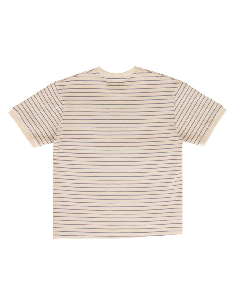 CLEVER FIELD Striped Multi-Pique T-Shirt_Cream